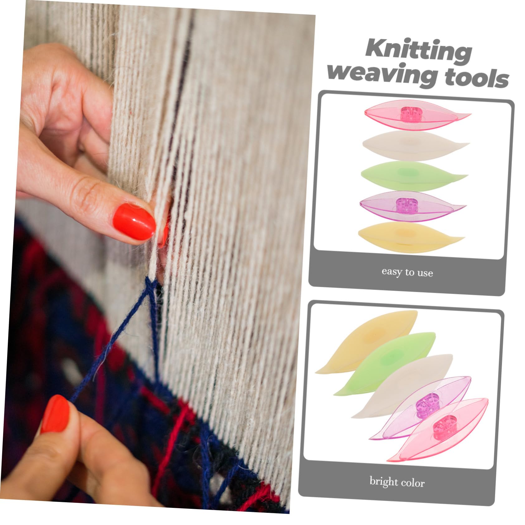 NUOBESTY 5 Juegos Herramientas Para Tejer Con Lanzadera Kit Para Hacer Abalorios Máquinas Lanzaderas Cuentas Para Hacer Joyas Frivolité Kit Para Hacer Cintas Al Bies Kit Para 5 piezas x 5