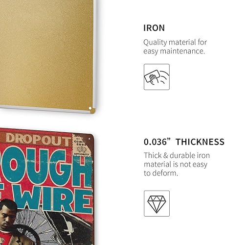 Miniatura 3 de Dazkqbl Kanye - Cartel de metal con texto en inglés "West Comic", póster de música cómic, hip-hop, hogar, habitación, club, bar, decoración de