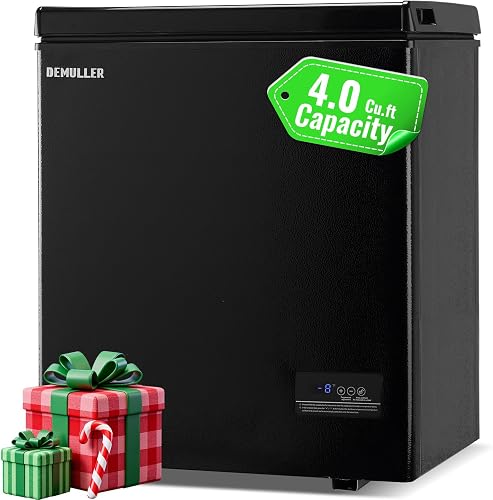 Demuller D-CF79 4 cu ft Chest Freezer Black