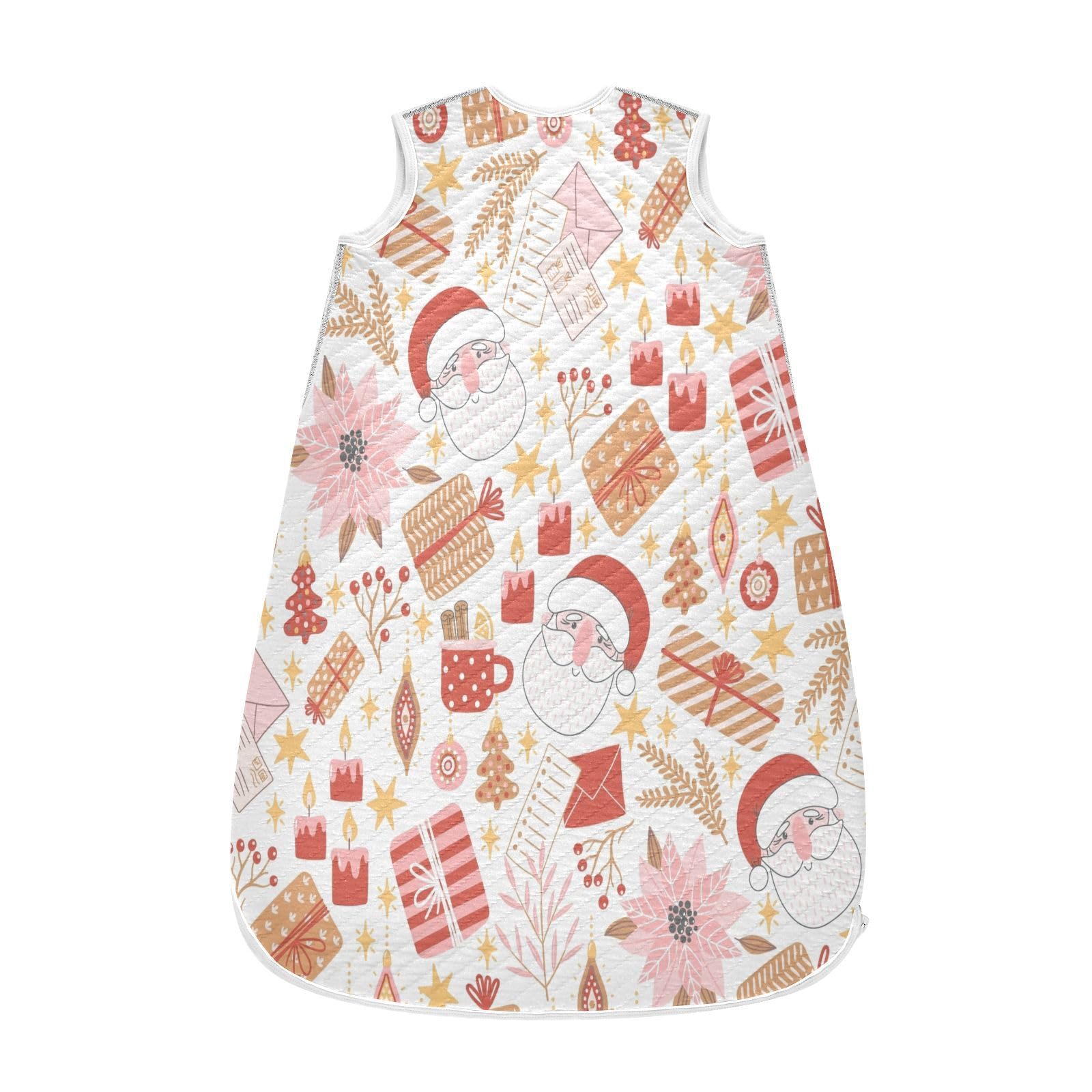 Kigai Merry Christmas Baby Sleep Sack Wearable Blanket Sleeping Bag 2-Way Zipper Soft Swaddle Transition Sack