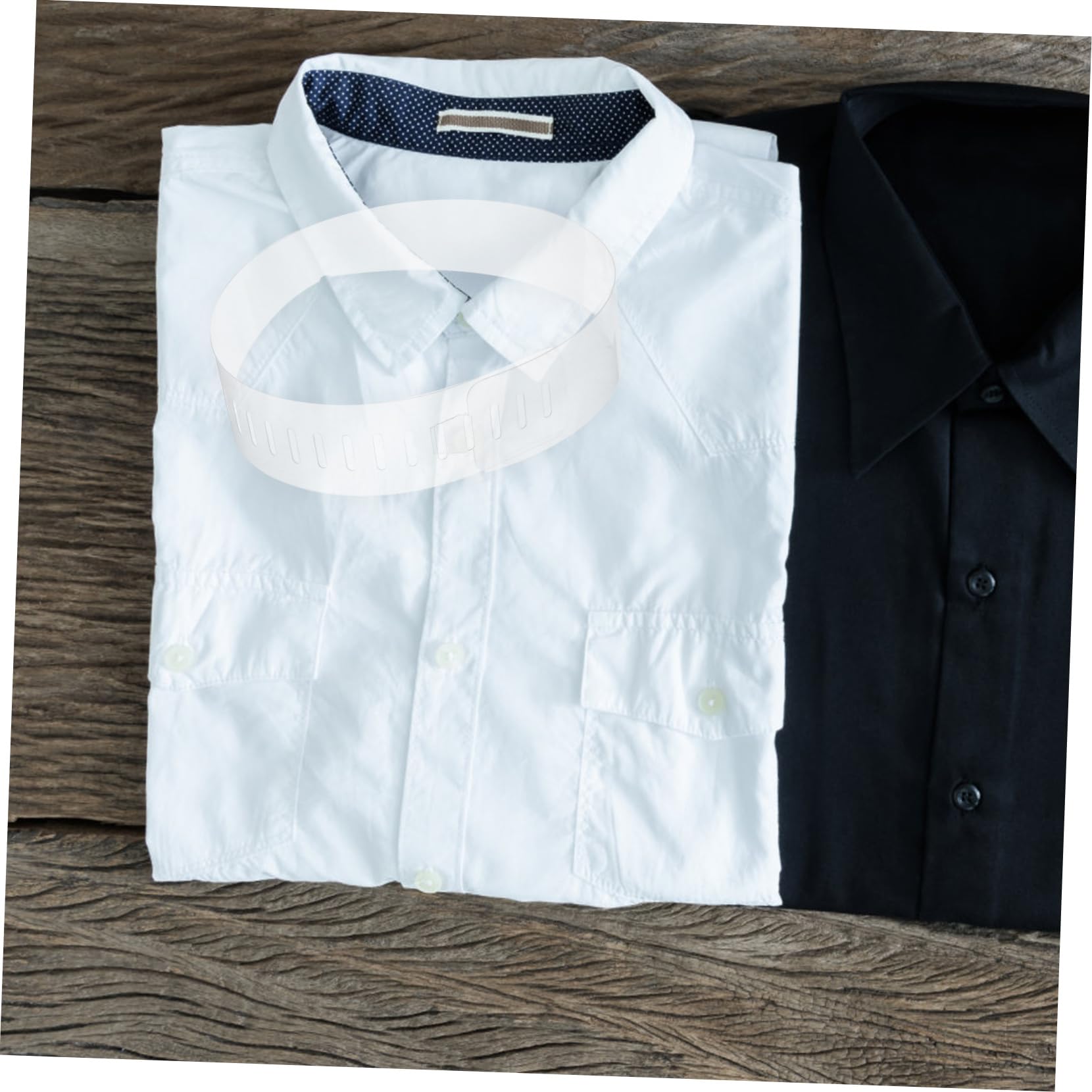 100 Piezas Collar De Pvc Para Cuello De Camisa Soporte De Plástico Para Camisas Transparente De Hombre y Mujer Moldeador De Cuello