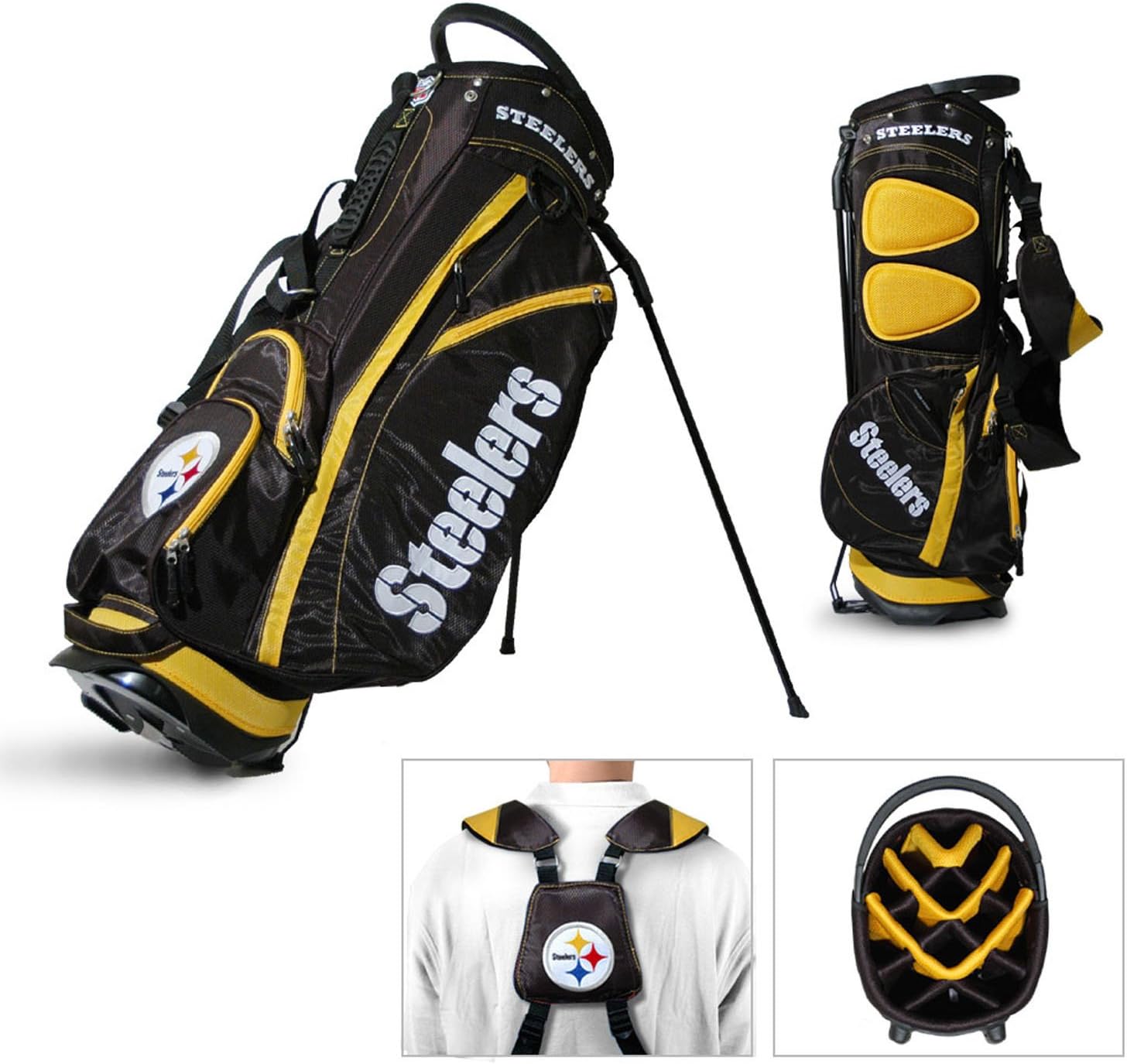 Team Golf NFL Dallas Cowboys Fairway Golf Stand Bag Fairway Golf Stand Bag, Lightweight, 14-Way Top, Spring Action Stand, Insulated Cooler Pocket, Padded Strap, Umbrella Holder & Removable Rain Hood