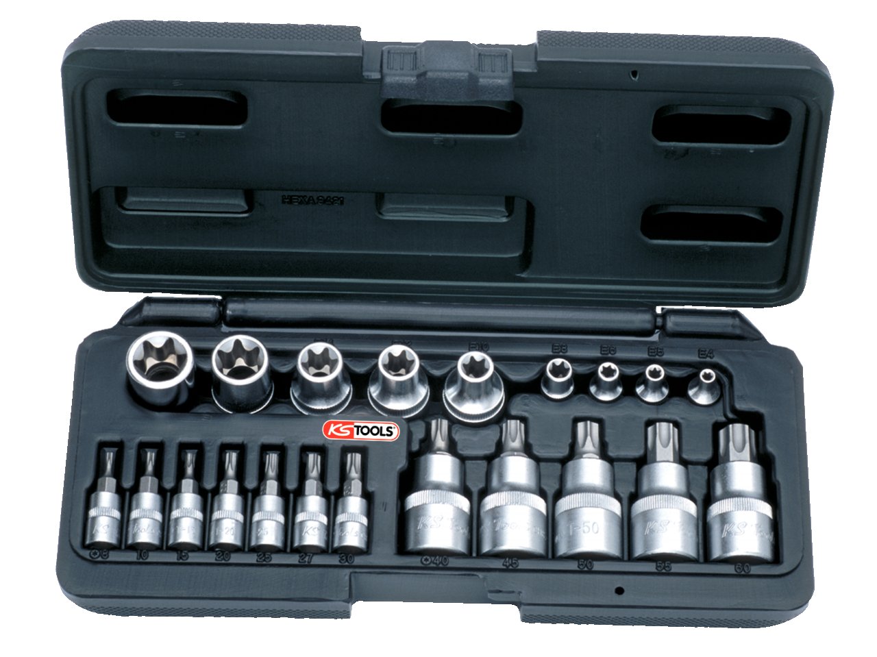 Coffret de Douilles et Embouts Torx KS Tools 21 pièces 1/4