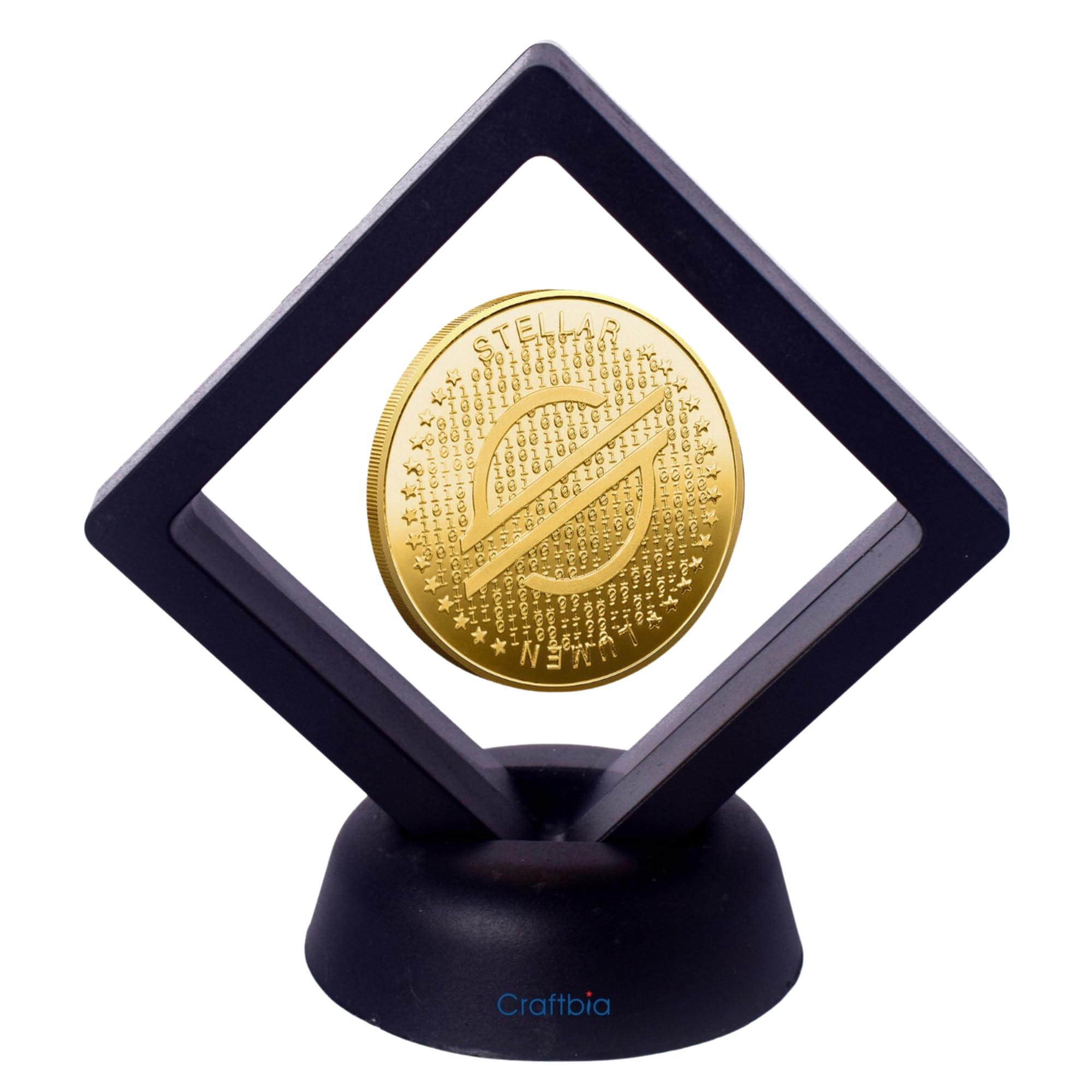 Craftbia® Stellar Coin with Display Item Case, Cryptocurrency Coin, in  Protective Case As Well As Stand, Perfect for Home or Office Decoration :  Amazon.in: Toys & Games
