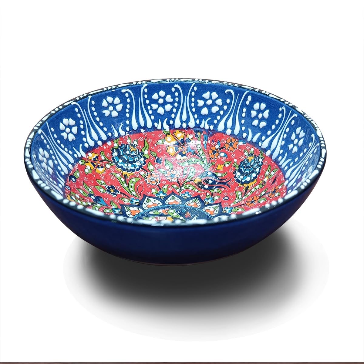 TurkCeramics by OMKAR INTERNATIONAL Handcrafted Decorative Turkish Serving Ceramic Bowl (Multicolour)…