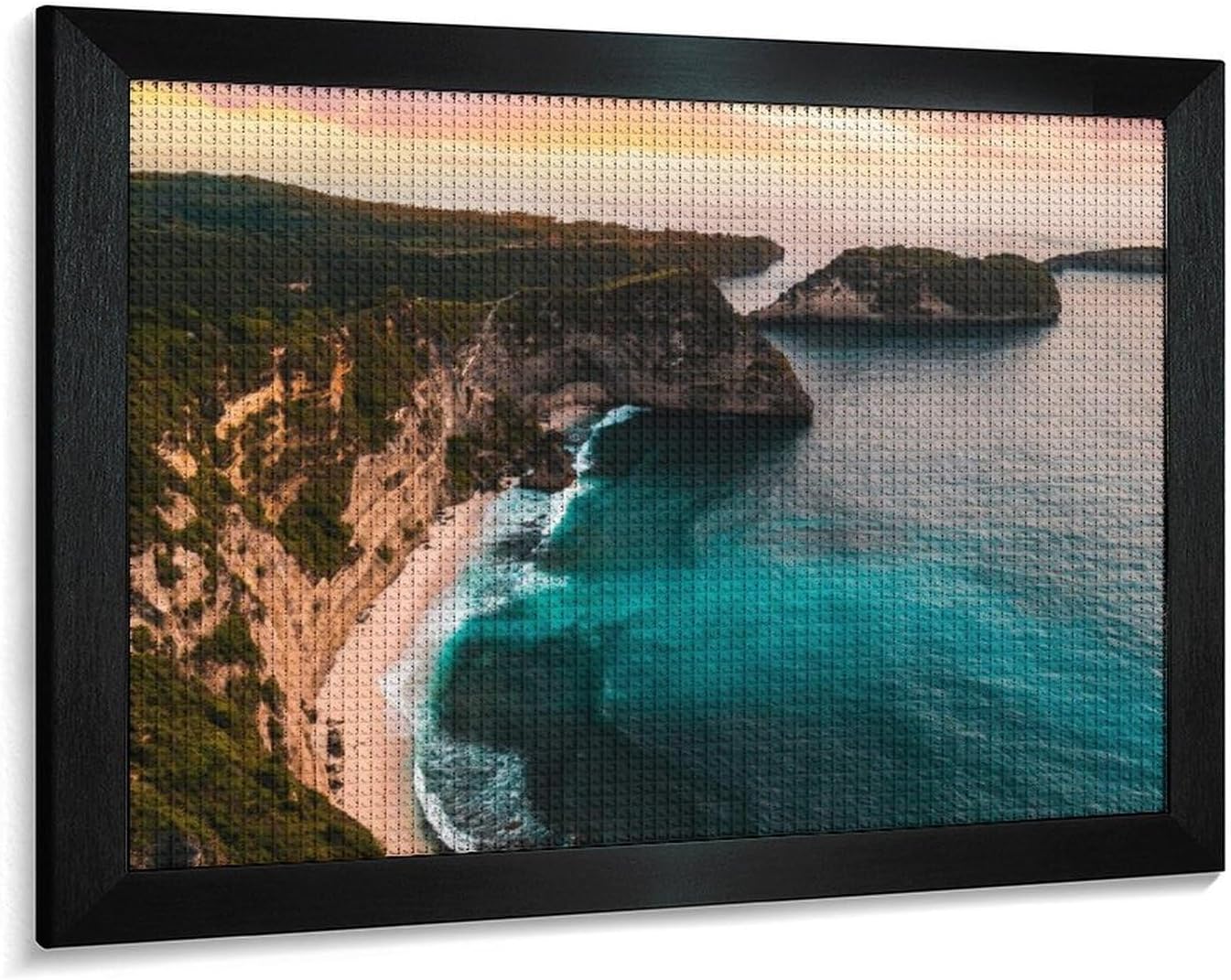 Island Elf Cliff Printed Diamond 5D Painting Kits DIY Full Drill Crafts for Home Wall Decor 16x20 Inch Blackwood 50 * 40cm