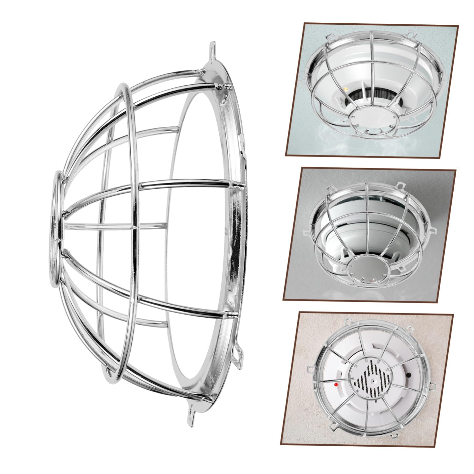 7 Piezas Protector Metálico para Detector Alarma Electrónica Cobertura Resistente para Sistema Supresión Incendios Protector Aspersor Duradero Instalación Sencilla para Edificios y