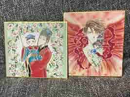 ふしぎ遊戯　サイン色紙 ◆ 渡瀬悠宇 イラスト【美朱】当時物 アニメふしぎ遊戯がDVD-BOX化、渡瀬描き下ろしジャケ - コミック