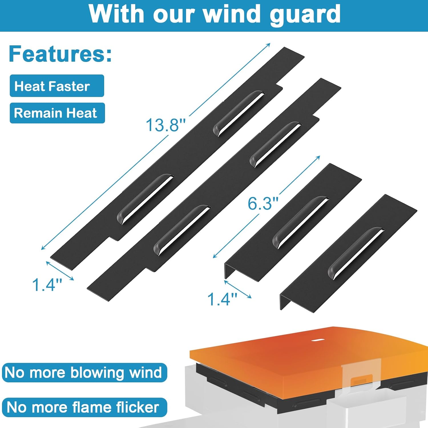 5010 Hard Cover Top Lid and Burner Valve with Gas Pipe for Blackstone 17 Inch Tabletop Griddle, Replacement for Blackstone17-inch Grills Accessory