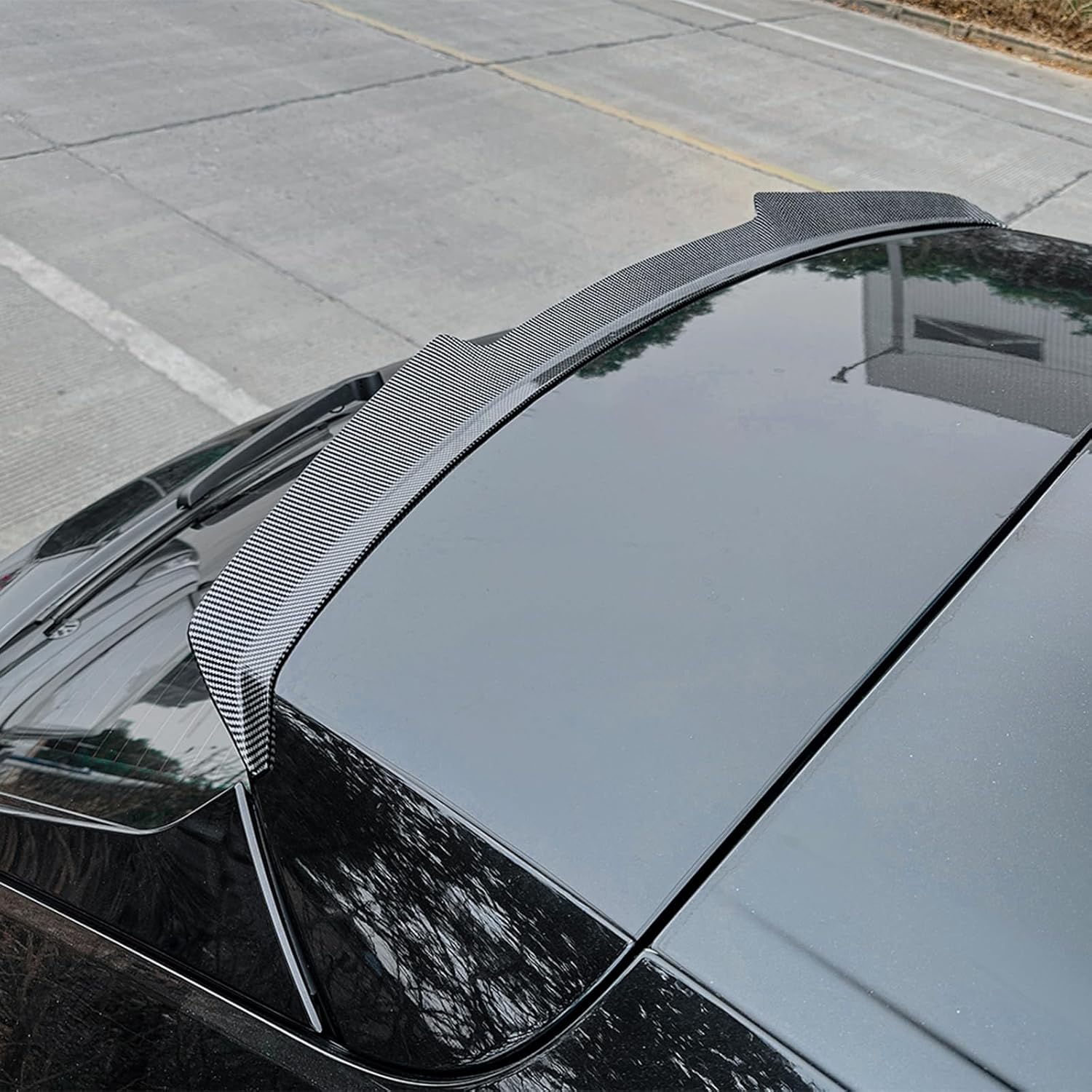 Car Rear Trunk Spoiler Roof Splitter Wing Kit For Audi Q8 S18 2019-2025