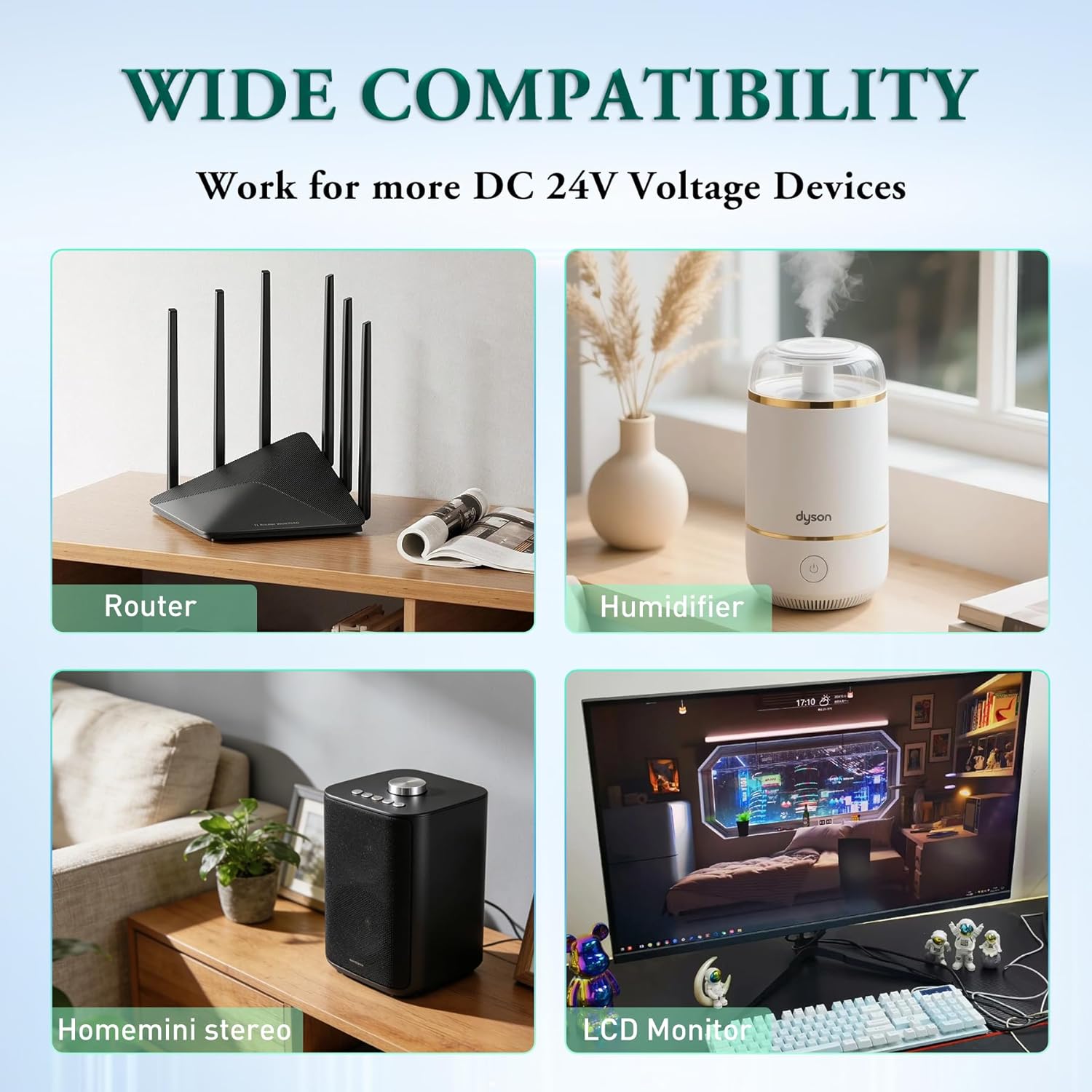 dc 15v Charger Power Adapter Compatible DC15V 0.1A 0.5A 1.0A 1.5A 1.7A 2.0A Power 30W (Max),for 15V LED Lights,DJ Controllers,Drills,Fish Tank Lights,Massage Guns,Lawn Mower Power Cords
