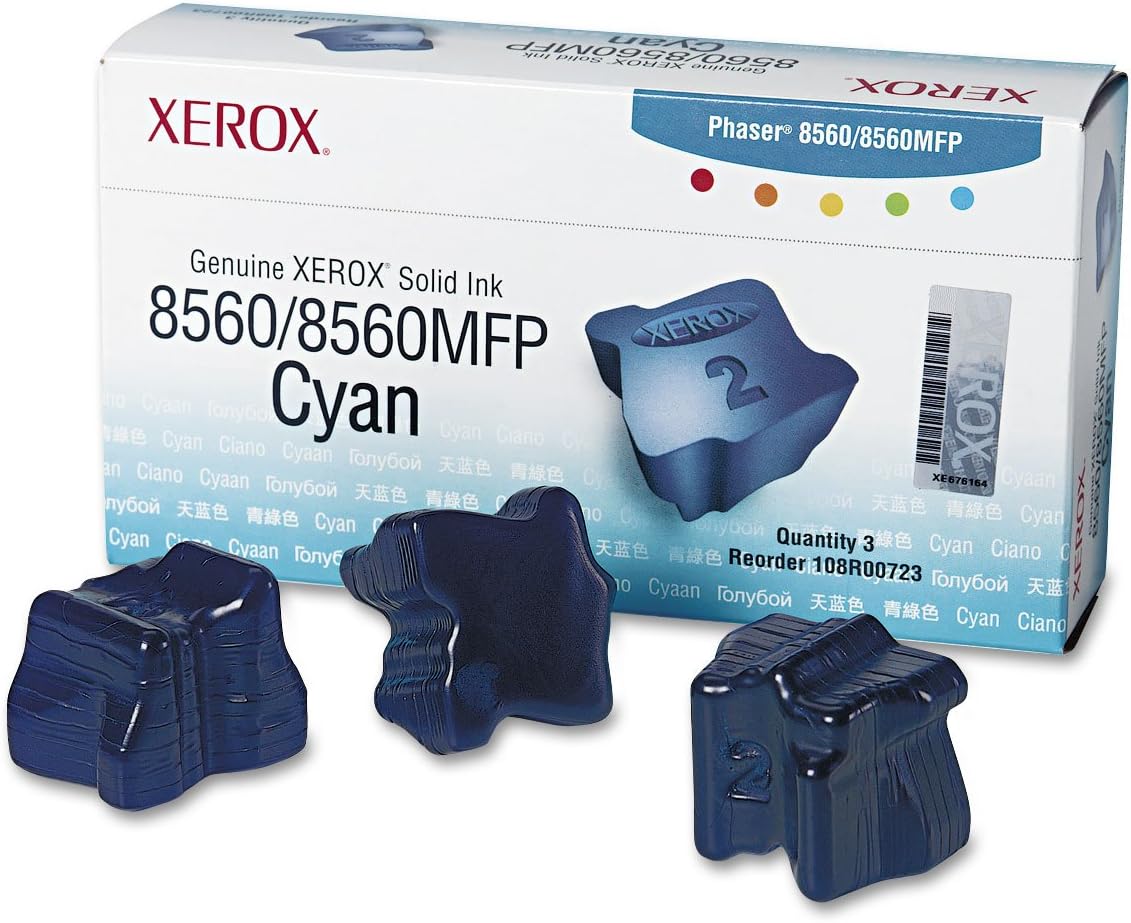 Xerox Solid Ink Cyan, Phaser 8560/8560MFP, 3 Sticks (108R00723)