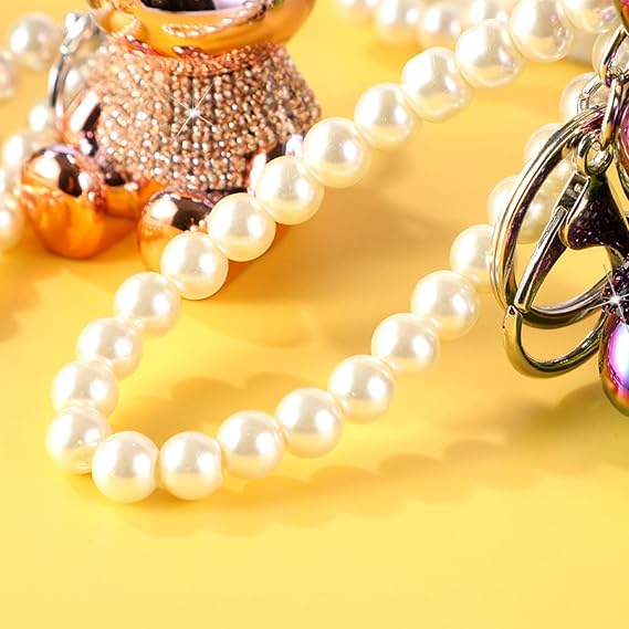 Cute Bling Rhinestone Keychains for Women & Girls - Sparkle and Shine Crystal Key Ring Charm for Handbags, Car Keys,Coin Purse,Backpack