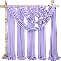 Vista 161 de Tela para envolver arco de boda, 4 paneles de 28 x 20 pies, cortinas de arco de boda rosa para ceremonia, cortinas de tela de gasa para cenador