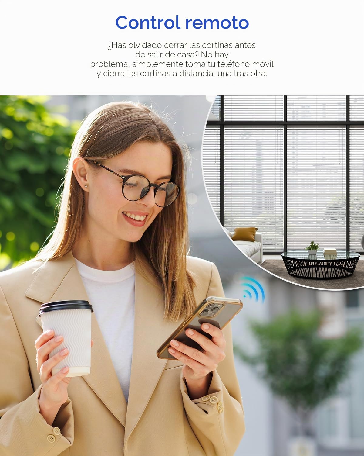 Juego de interruptores inteligentes para persianas, 80x80 mm, control inalámbrico, temporizador compatible con Alexa y Google Home, cable neutro requerido