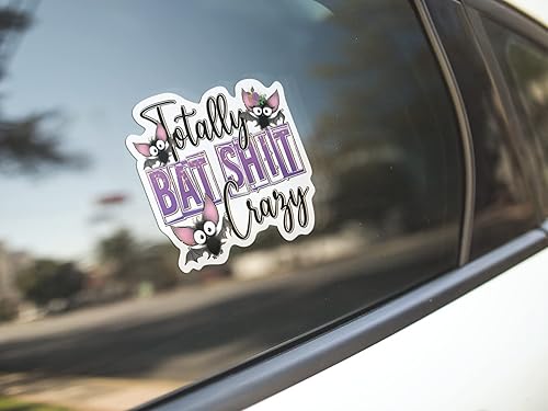 Miniatura 3 de Totally BatSh!t Crazy - Calcomanía impermeable de 5 pulgadas, calcomanía francesa del zodiaco, astrología, horóscopo, chakras, espeluznante, gótico,