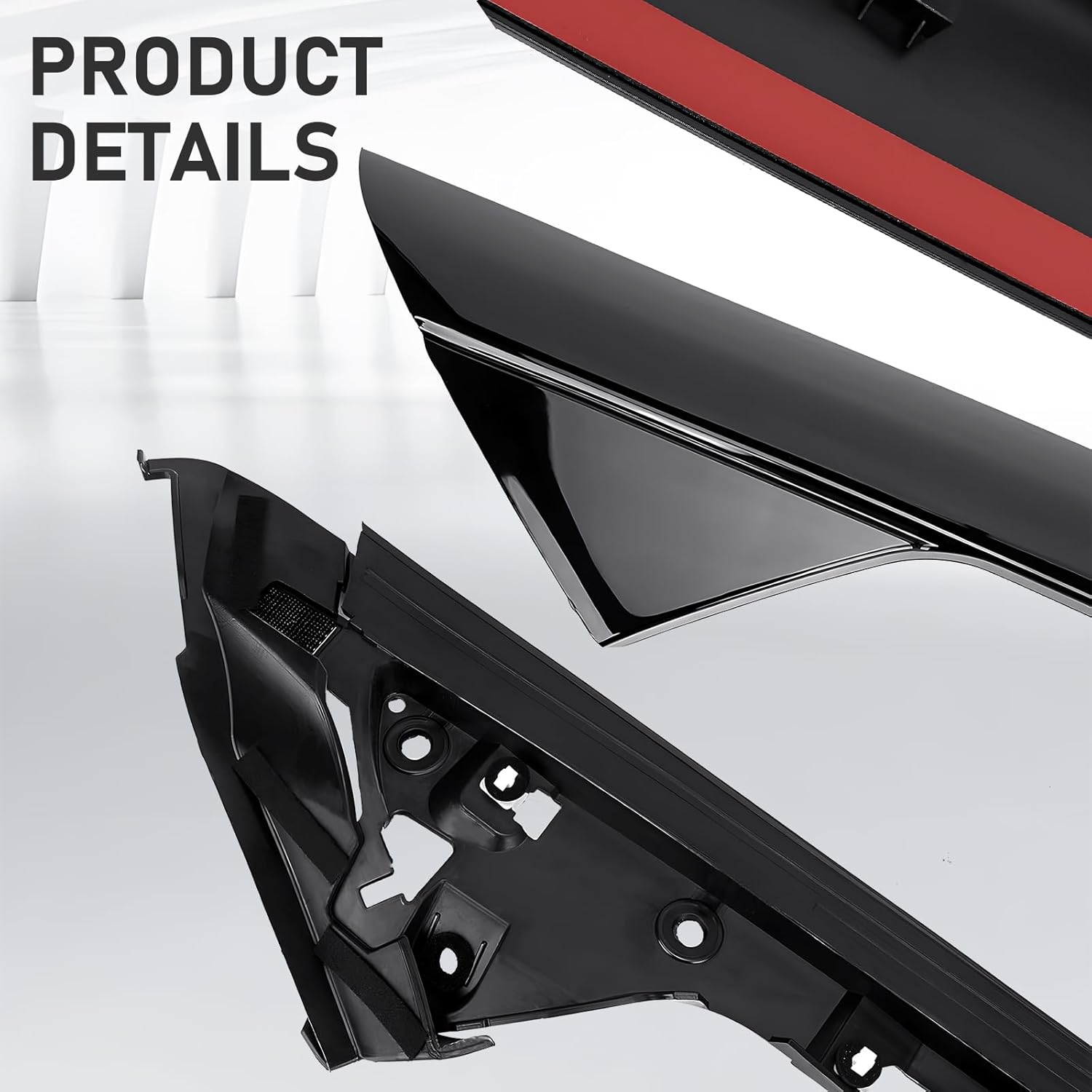 Windshield A-Pillar Molding Left Driver Side 926-450 BB5Z7803137AB W/Side Tape Compatible with Ford Explorer 2011-2019 BB5Z7803145AA Front Windshield Outer Pillar Trim Molding (Outer and Inner)