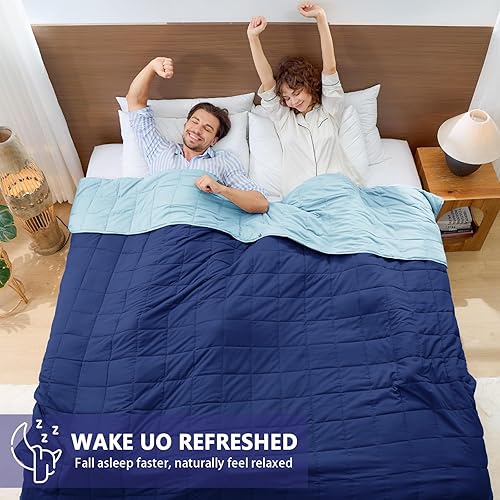 Vista 324 de yescool - Manta con peso, 10 libras, fresca, transpirable, con cuentas de cristal prémium, lavable a máquina, para dormir, 90-110 libras, 41 x 60