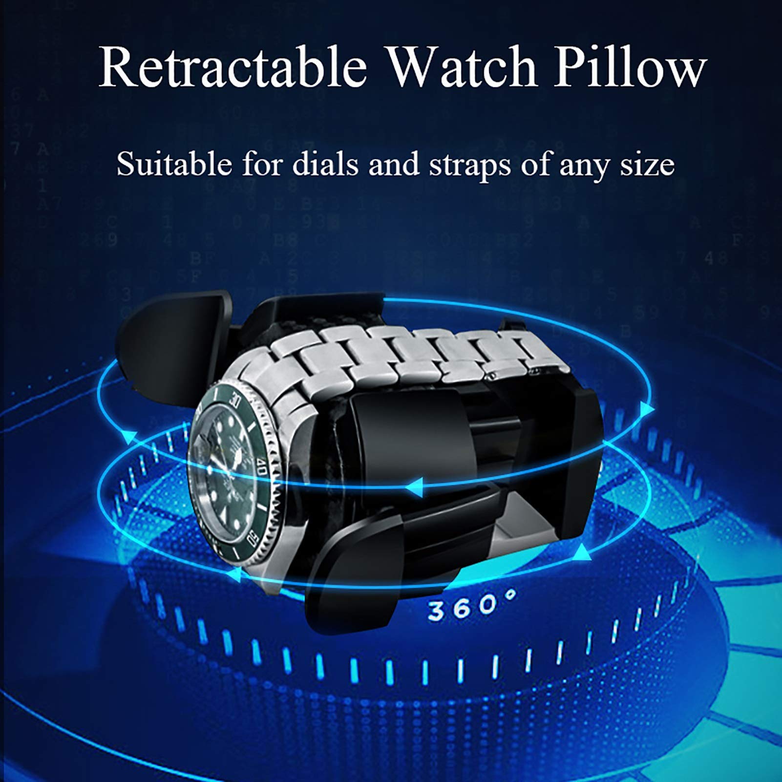 Spinner Wicking Box Watch Wickler - Intelligente Uhrenschüttler antimagnetische mechanische Uhr Automatische Wickelgeräte Touchscreen Uhrenwinderstaub -Sichtspeicher mit Fernbedienung ruhig und gut