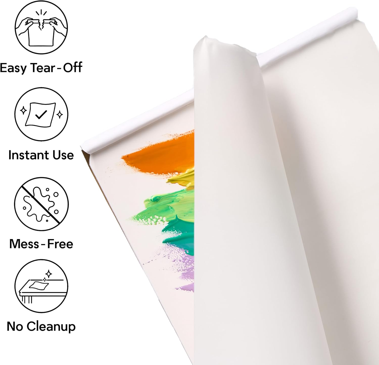 HIMI Tear-Off Palette Paper Pad, 30 Sheets Disposable Paint Mixing Paper for Gouache & Acrylic, Non-Stick Coated Palette Sheets for Mess-Free, No-Cleanup Color Mixing (400 x 297mm(Yellow))