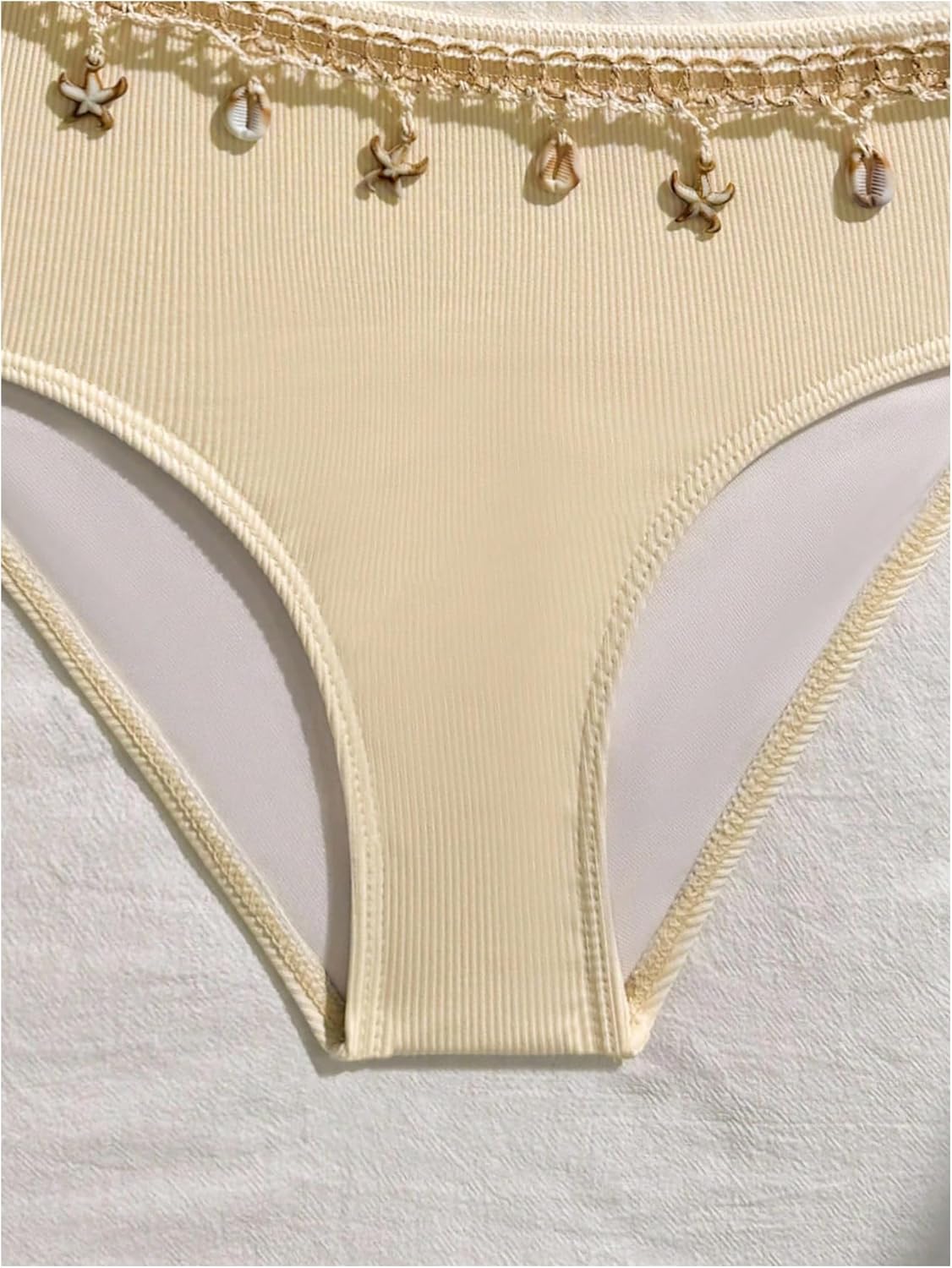 OYOANGLE Girl's One Piece Swimsuit Seashell Decor Asymmetrical Neck Cut Out Bathing Suits Monokini