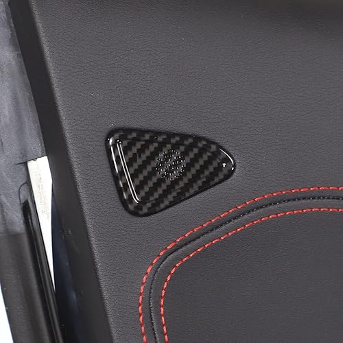 Miniatura 3 de Decoración de bocina de altavoz de puerta de automóvil para C8 Corvette 2020-2023 Stingray Z06 Z51 ABS Accesorios interiores (patrón de fibra de