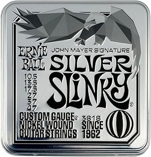 ERNIE BALL アーニーボール エレキギター弦 SILVER SLINKY 3818 シルバー・スリンキー (10.5-47)/John Mayer Signature 3Set Pack