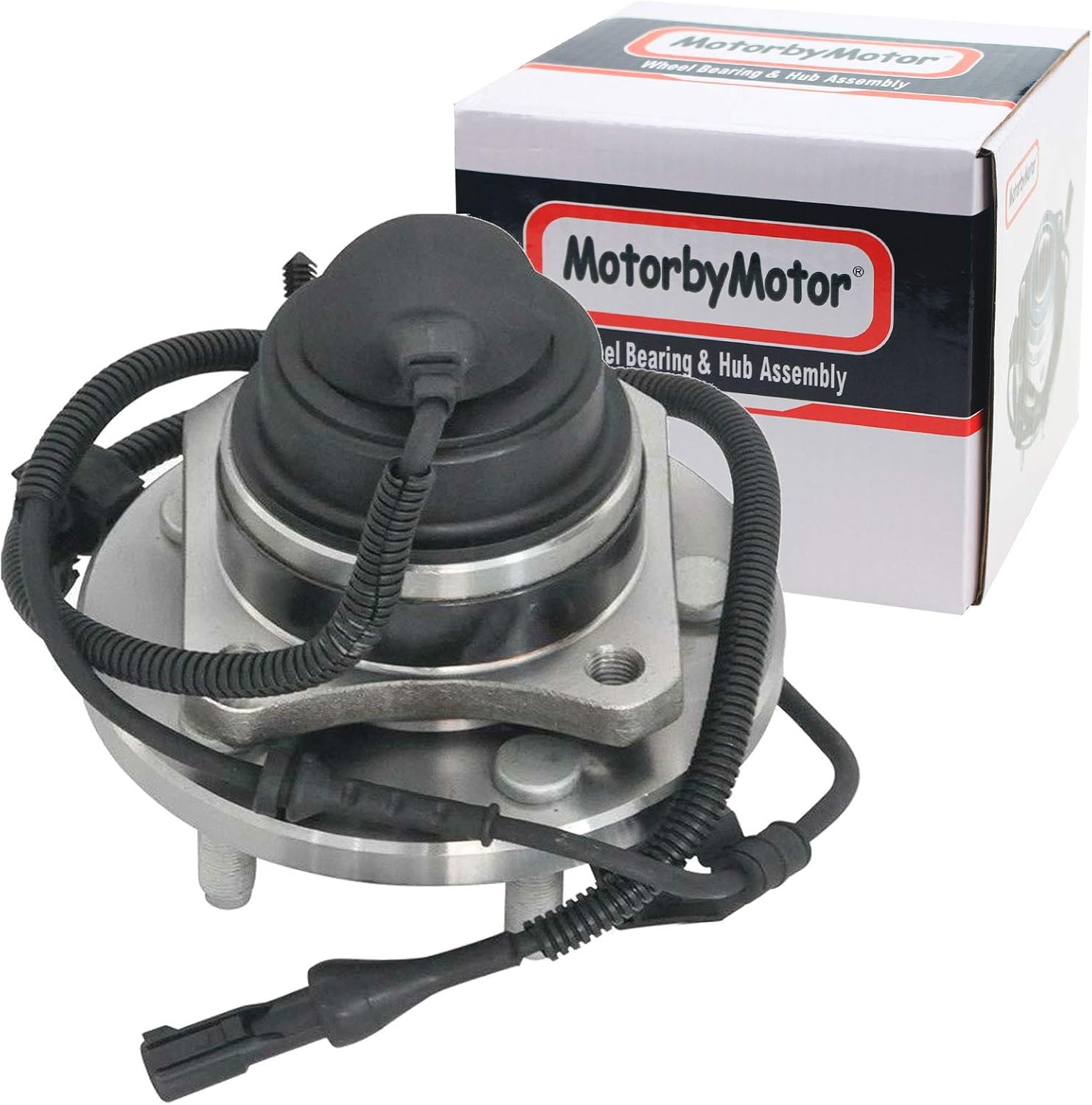 MotorbyMotor 513230 Front Heavy Duty Wheel Bearing Assembly with 5 Lugs Fits for Ford Crown Victoria, Mercury Grand Marquis, Lincoln Town Car Wheel Bearing and Hub Assembly (All Models, w/ABS)-2PK