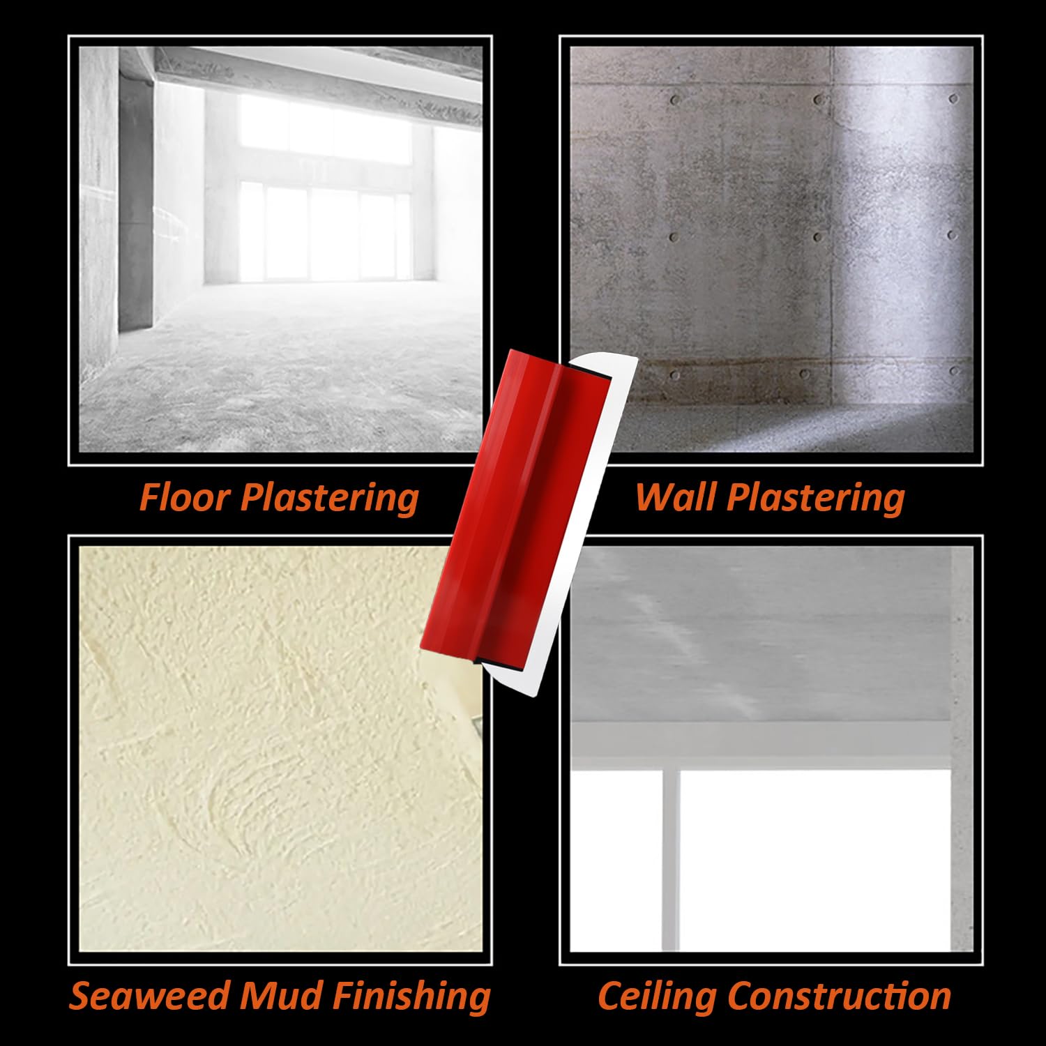 Set di Lame per Cartongesso con Custodia, Spatola per Stucco Spatola, Spatola per Stucco 30/40/60/80cm, manico di Estensione da 71 a 127 cm per Appiattire Pareti e Soffitti