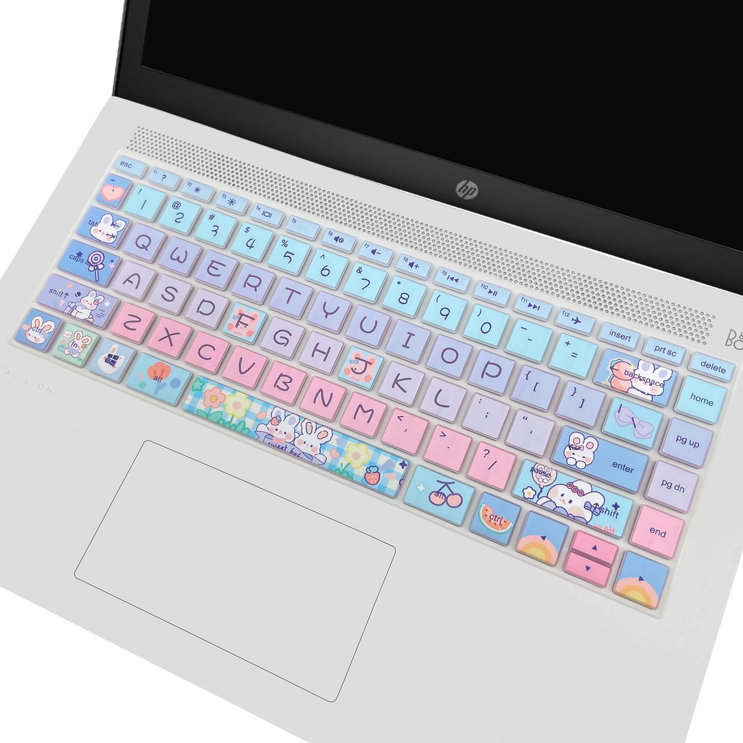 I-Tensodo Keyboard Cover Compatible 2020 2019 2018 HP 14 Inch Laptop/HP Pavilion X360 14M-BA 14M-CD 14M-DH 14-BA 14-BF 14-CM 14-CF 14-DF 14-DF 14-DK 14-DS 14-DQ Series Protective Case GradualPink - View #4