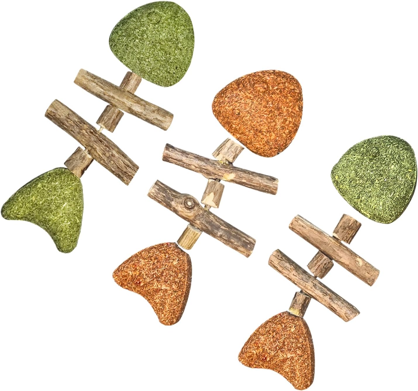 Generisch Cat Chew Toys – Catnip Toy Teething | 3-Pieces Fishbone Design Health Interactive Stick,Kitten Toys – for Christmas Birthday Play Enrichment Boredom Dogs Pet Kittens