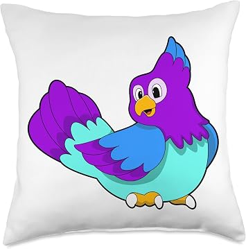 Cute Parrot Throw Pillow