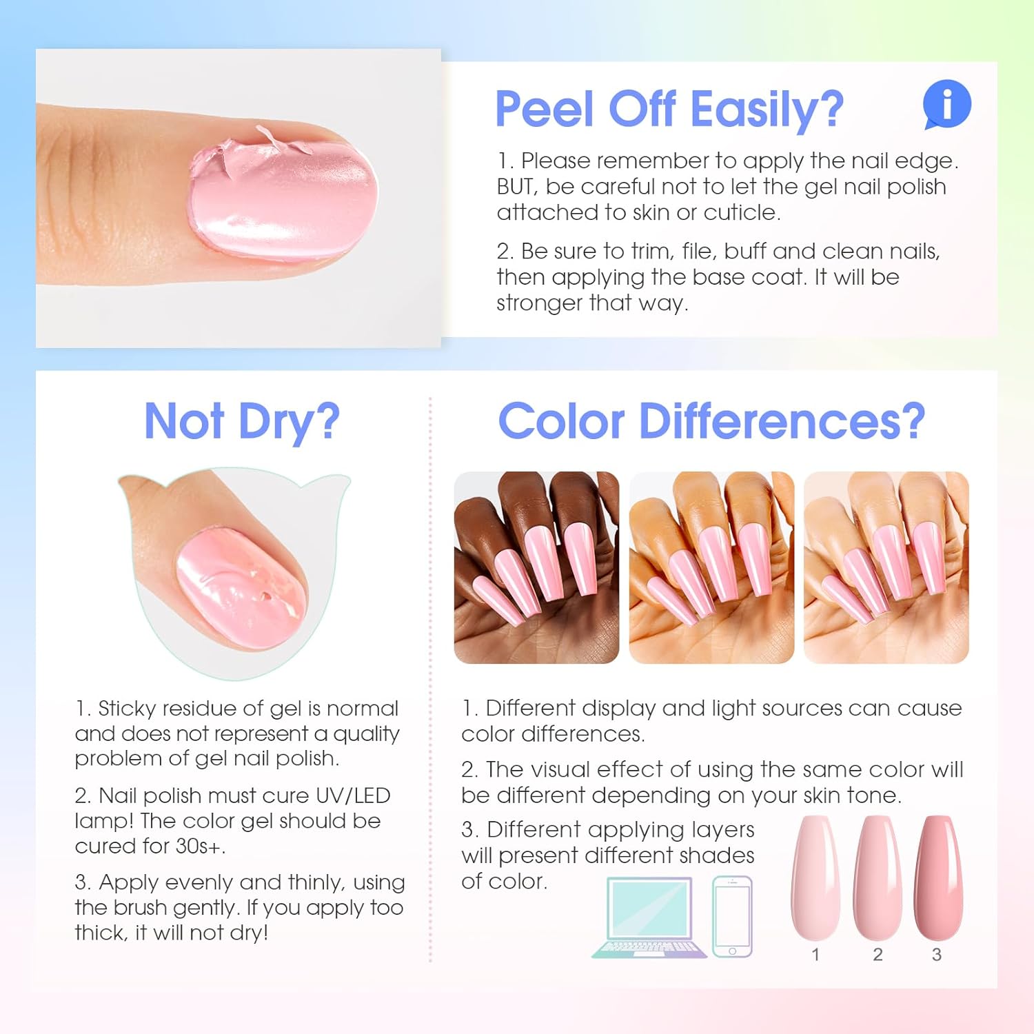 ROSALIND 101PCS Gel Nail Polish Set, 91 PCS Colors Gel Polish Set Base and Glossy Matte Glitter Top Coat Blooming Cat Eye with Magnet Stick Glitter White Pink Nude u v Nails Set Gift for Women