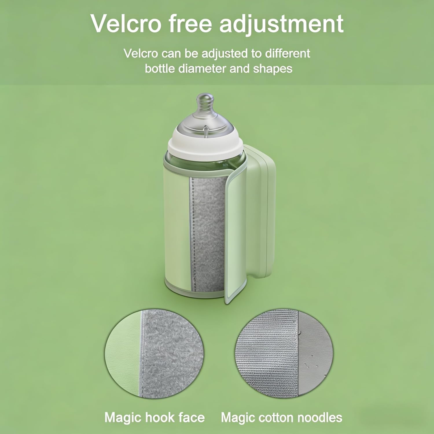 Bottle Warmer on the go for Travel.Portable Baby Bottle Warmer with 6-Level Temperature Display and Night Light Illumination.