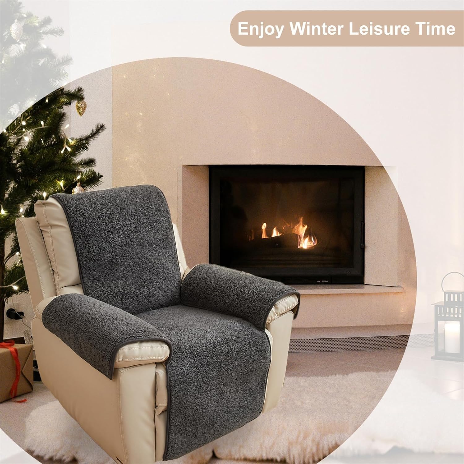 Armlehnenbezüge Für Sessel Kopfstützenschutz Überzug Für Liegesessel Sofa Kopfschutz Couch Armbezug Sesselbezüge Groß Stuhl Gartenstühle Ohrensessel Relaxsessel(Hellgrau,76 * 231 cm)