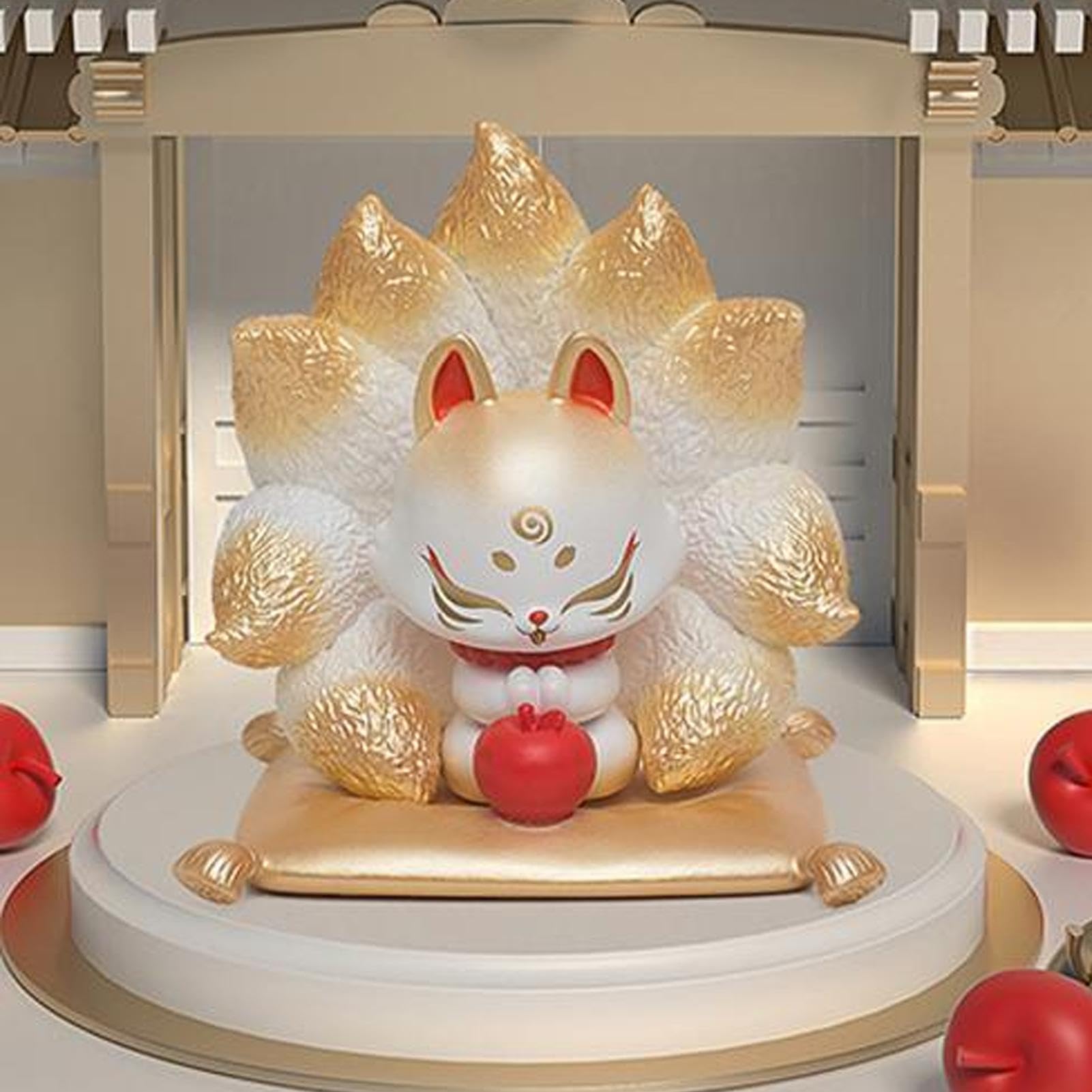 Amazon.co.jp: 九尾狐、樹脂九尾狐像、九尾キツネの家の装飾、妖精の