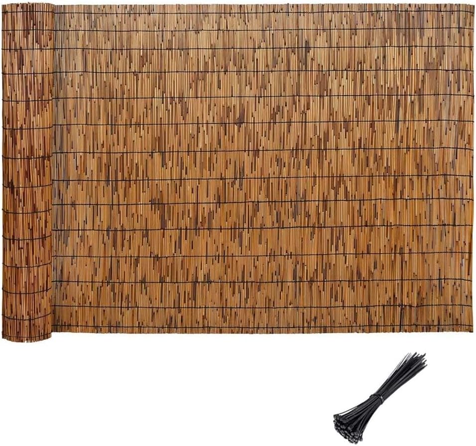 Reed Screening, Decorative Fences, Bamboo Fencing Rolls,Animal Barrier Fence, Patio Privacy Screen Panels, Reed Screen for Garden,1.8x30m/H6xL98ft