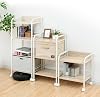 YAMAZEN Rack with Casters, 3 Tiers, Compatible with Storage Boxes for Color Boxes, Robot Vacuum Cleaner Can Pass Through, Shelf, Width 16.6 x Depth 10.8 x Height 29.3 inches 42 x 27.5 x 74.5 cm