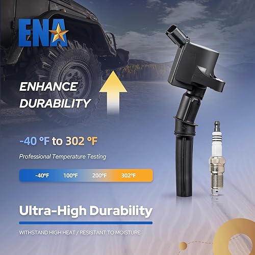 Miniatura 5 de ENA Paquete de 8 bobinas de encendido y bujía compatibles con Mercury Ford Mustang Crown Victoria E150 E250 Expedition Explorer F150 Navigator Town