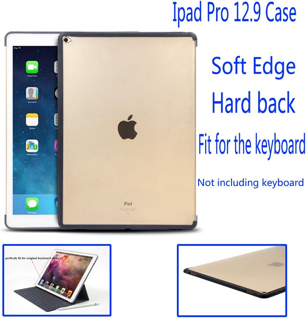 Millimeter Ipad Pro Case (12 Inch) Slim Fit Protective Shell Perfect Match With Smart Keyboard Soft TPU Bumper PC Back Cover For Ipad Pro 12.9" A1584(2015 Release without Smartcover Or Keyboard)Shell