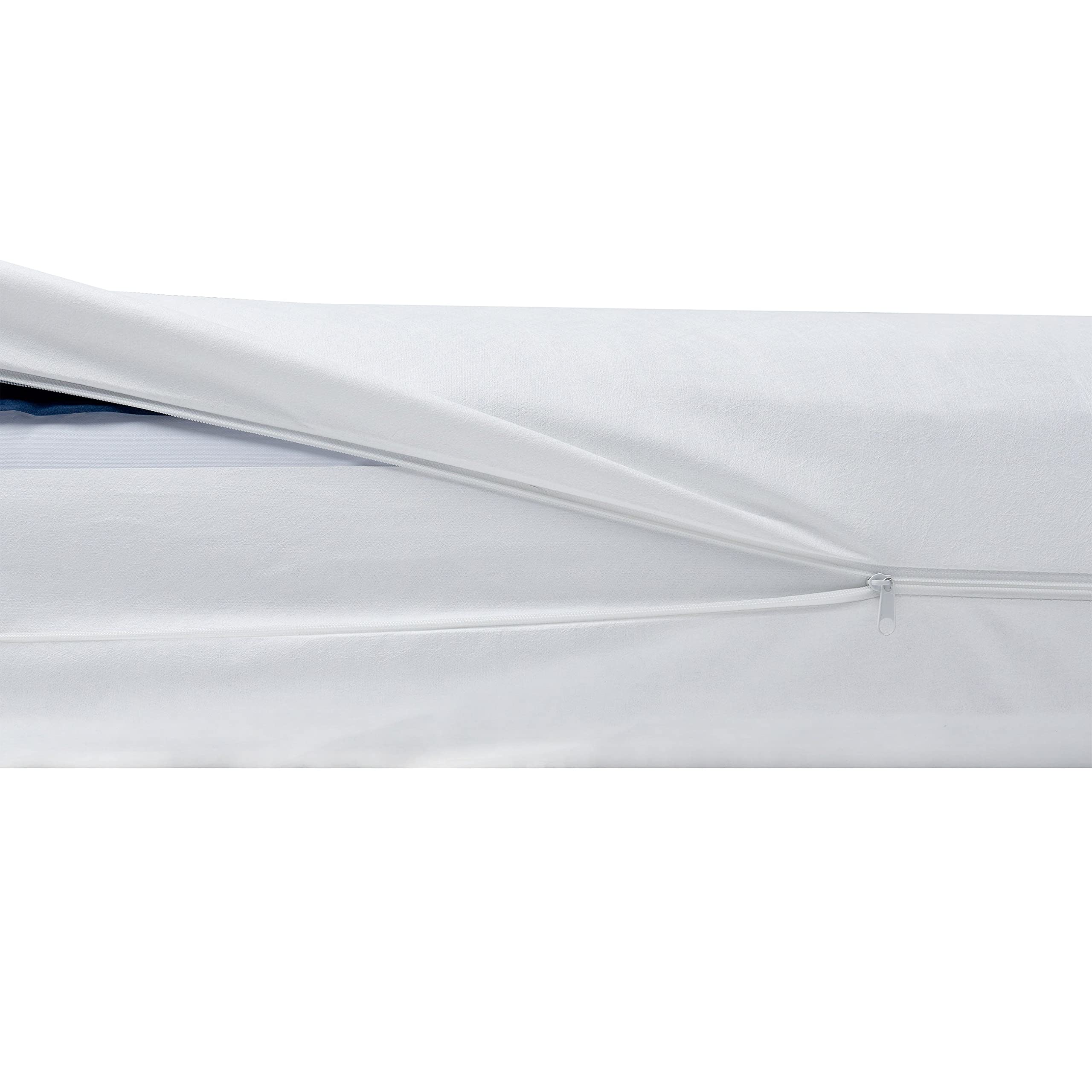 Superior -Coprimaterasso Antiacaro Certificato. Altamente Traspirante, senza laminazione. Con Cerniera (90x190 x15 cm.) Bianco