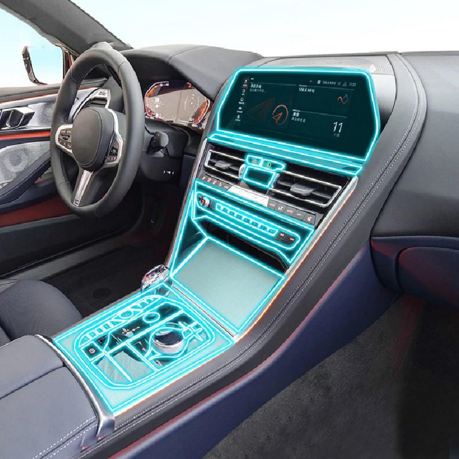 Console rayée ? Film protection pour BMW G14 G15 G16 Série 8 écran transparent TPU anti-rayures