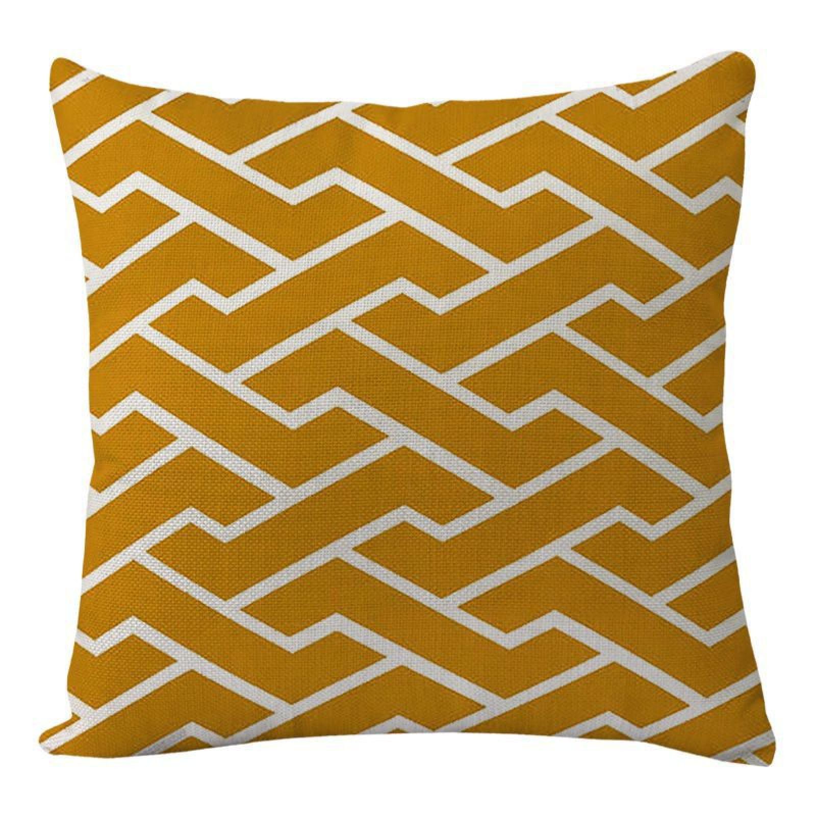 Wazylphin Cushion Covers Abstract Orange Pillow Cases Cotton and Linen Cushions with Covers Included Zipper Sofa Cushions Soft Pillowcase Living Room Pillow Cover Bedroom Cushion Cover 40x40cm/1 Pack