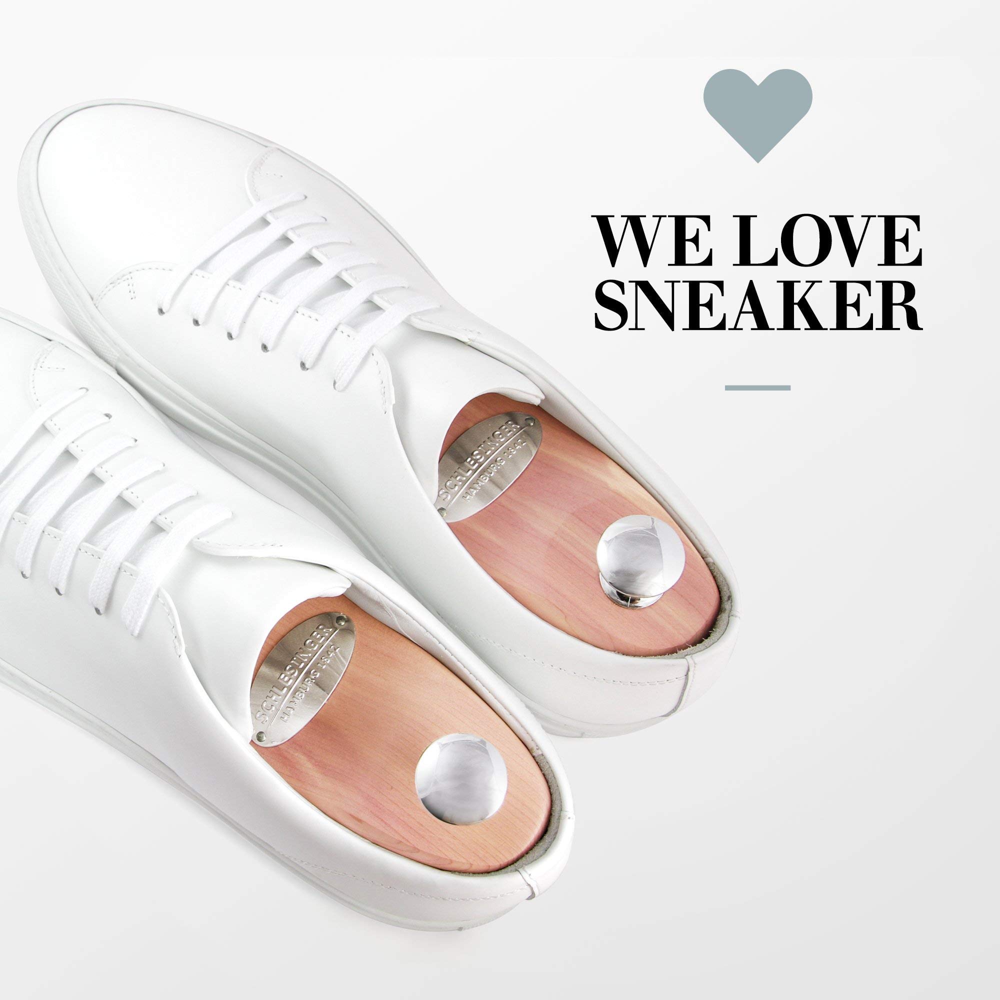 Schlesinger – 4 Paar Premium Herren Schuhspanner aus edlem Zedernholz für Lederschuhe und Sneaker. Modell König. Größe 39 – 48 in Silber oder Gold.