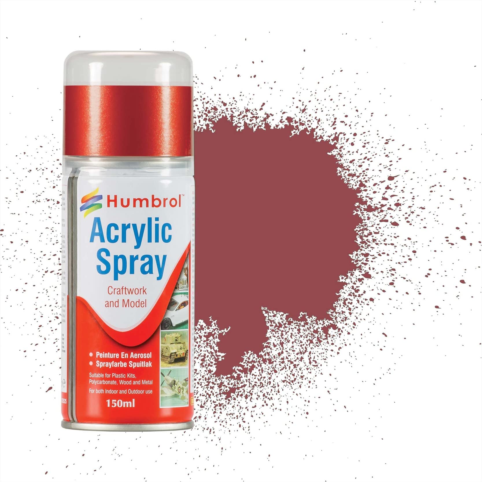 Humbrol Ad6073 No 73 Matt Wine Red Oxide Spray 150Ml Acrylic Spray Paint