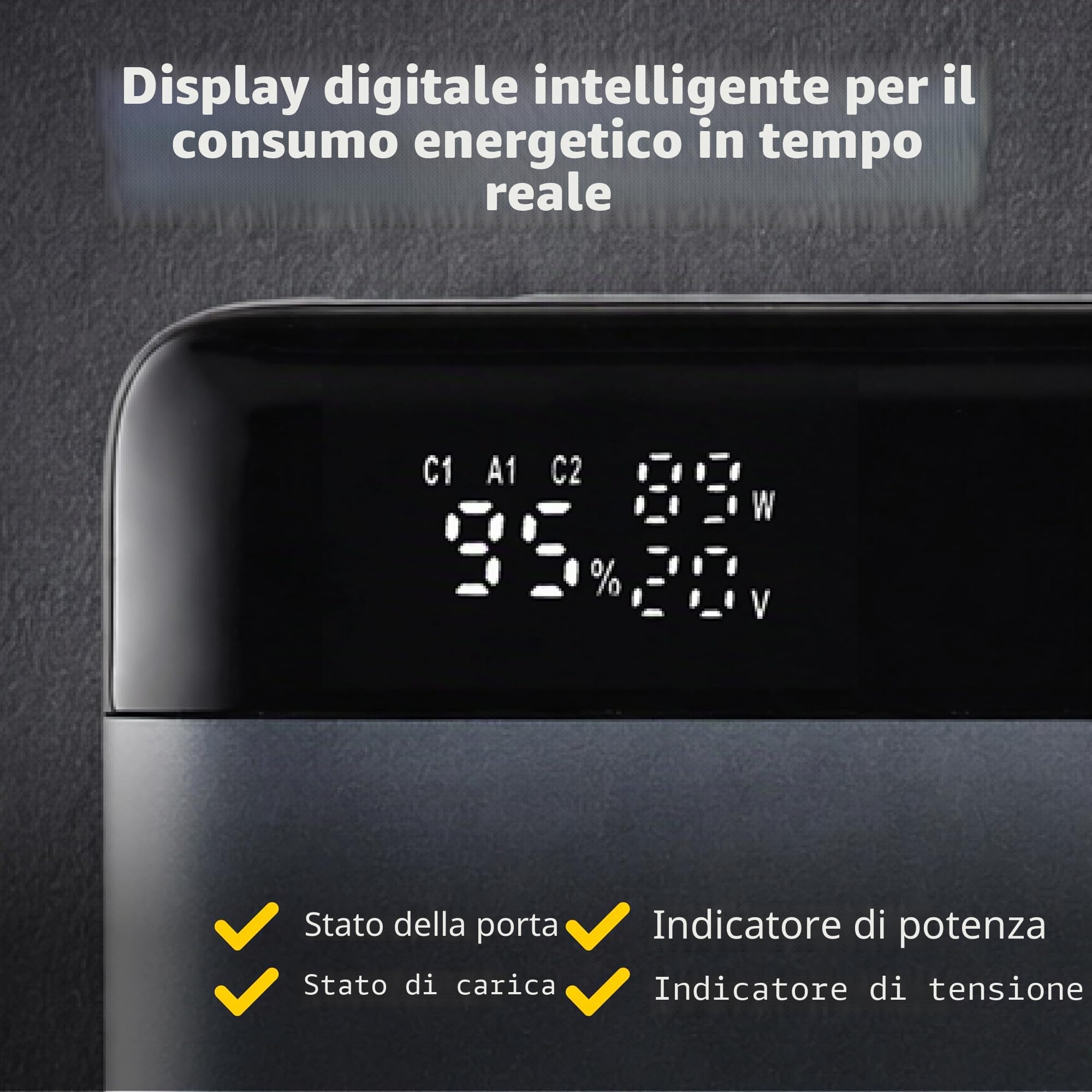 Intenso Powerbank HE25000, batteria esterna con Power Delivery (140 W) e cavo di ricarica USB-C a USB-C, 25000 mAh, colore: Grigio/Nero