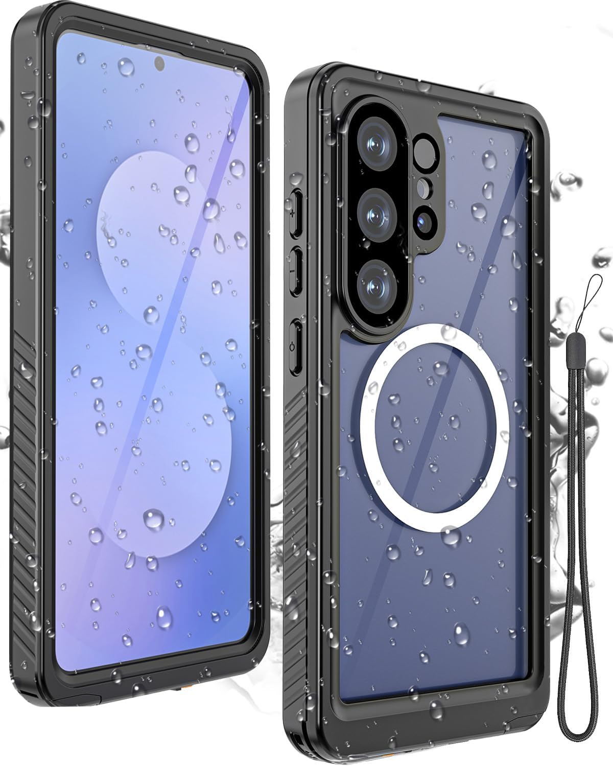 Miimall IP68 Waterproof for Samsung Galaxy S26 Ultra Case, MagSafe Compatible, Mil-Std 810G 360° Full Body Heavy Duty Protection, Built-in Screen & Lens Protector, Rugged Shockproof Cover, Black