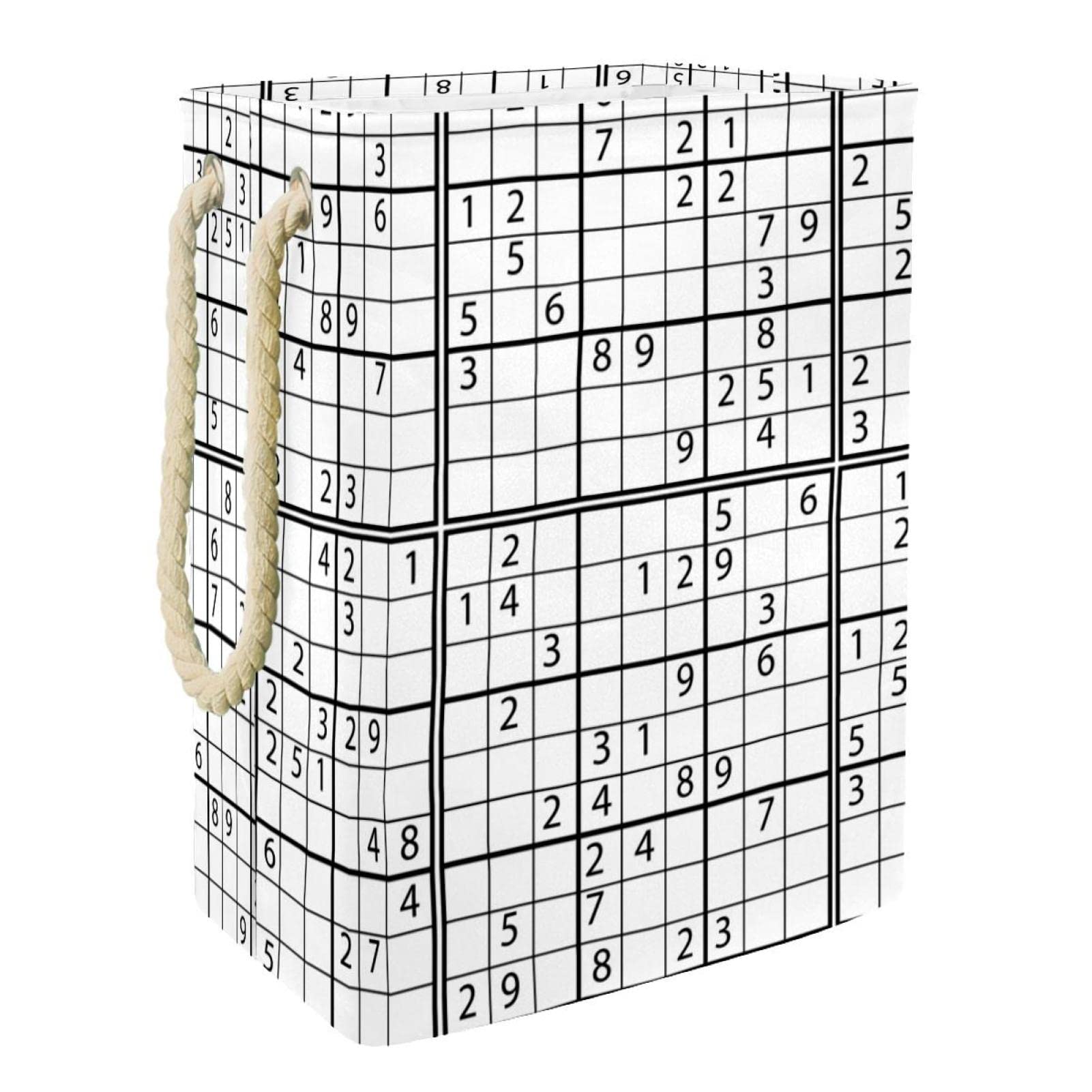 Panier à linge imperméable pour salle de bain au motif Sudoku