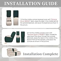 Vista 416 de Fundas 100% impermeables para sofá reclinable seccional, fundas para sofá reclinable en forma de L, funda para sofá seccional de esquina