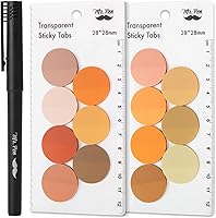 Vista 22 de Mr. Pen - Notas adhesivas redondas transparentes, 560 unidades, colores pastel, notas adhesivas redondas translúcidas